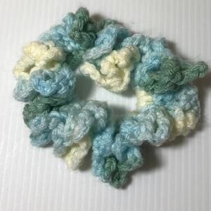 NWT Multicolor Handmade Crocheted Hair Scrunchie